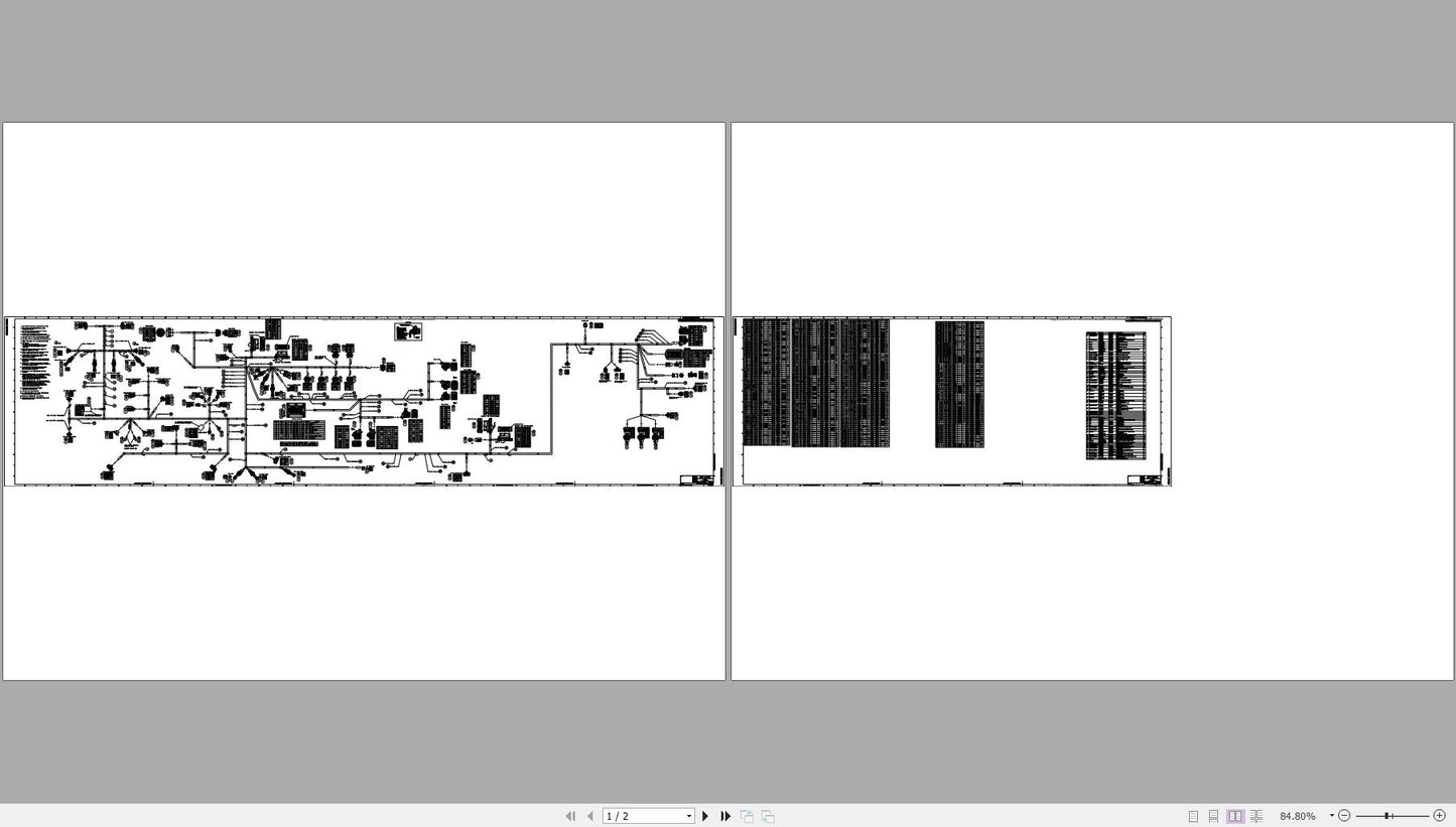 Technical drawing of the John Deere Chassis Matterhorn 79788-27 AN304554 2008Mar20 JD90 Harness, showing wiring and schematic diagrams.