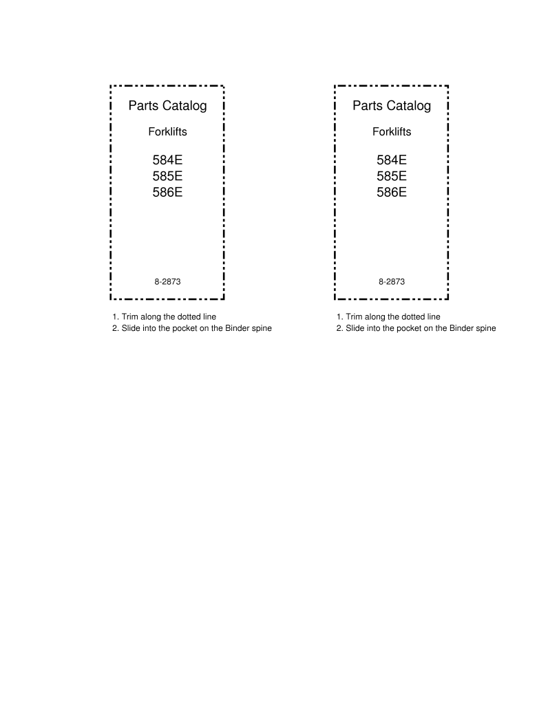 Case 584E, 585E, 586E Forklift Parts Manual 8-2873 PDF