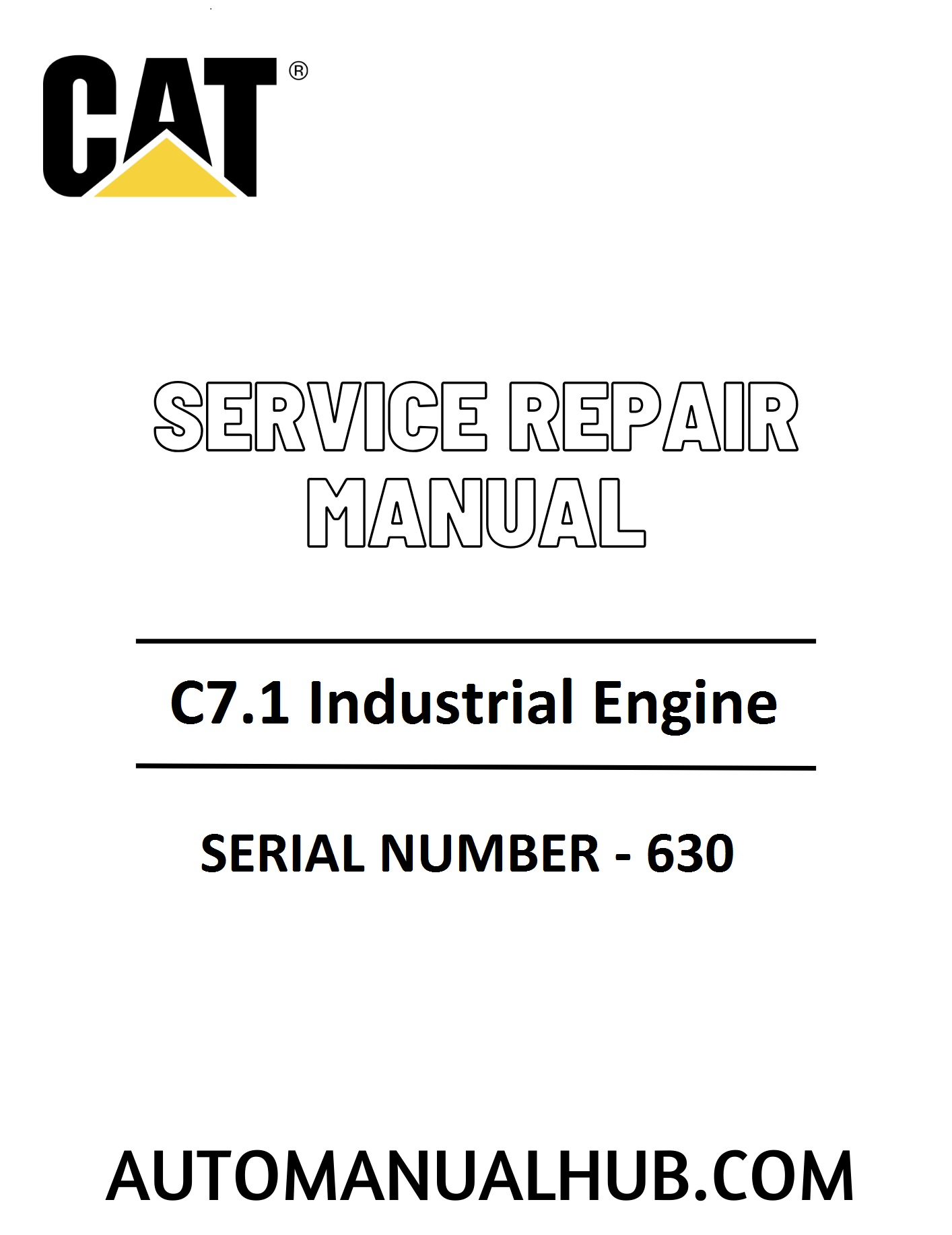Cat Caterpillar C7.1 Industrial Engine Service Repair Manual