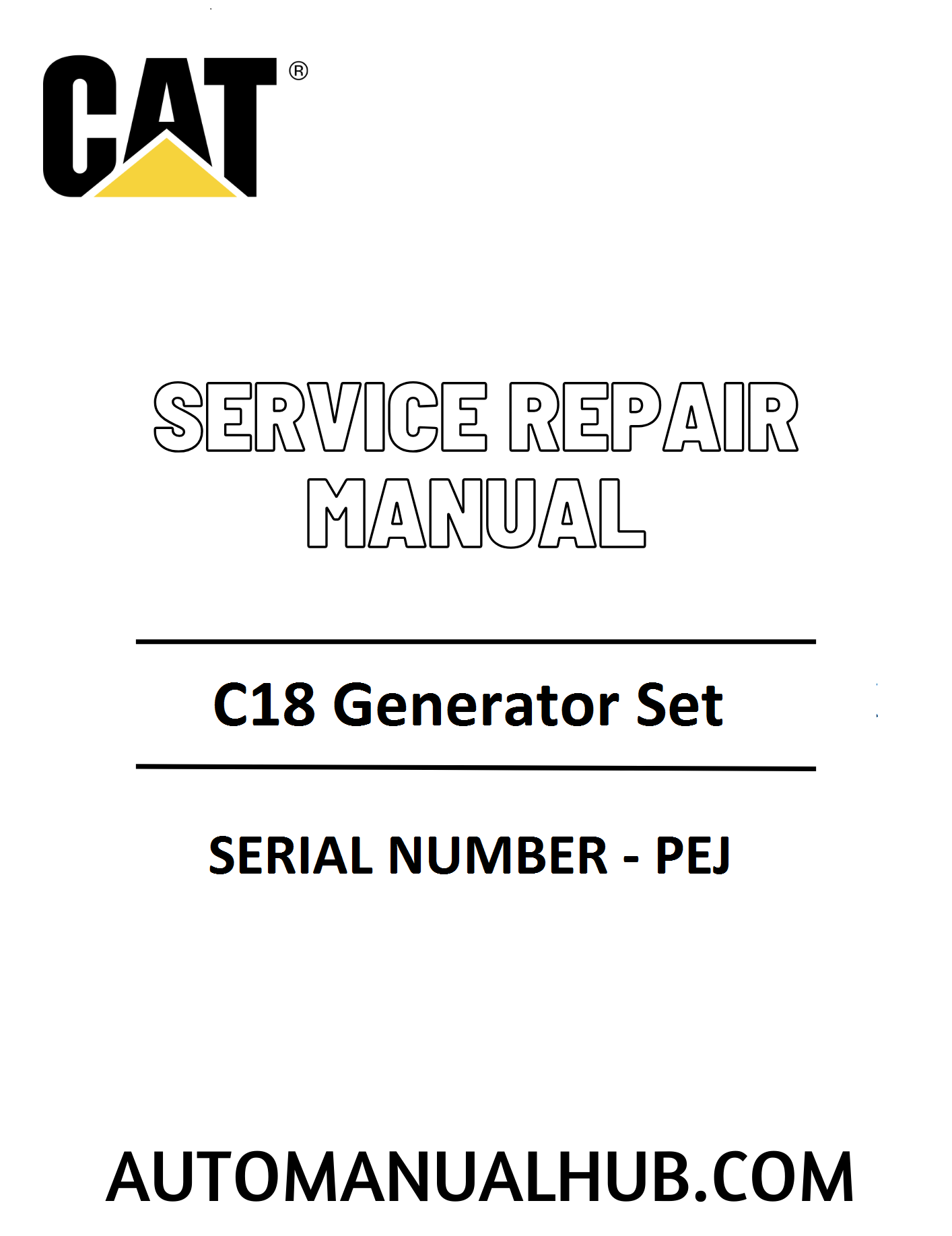 Cat Caterpillar C18 Generator Set Service Repair Manual