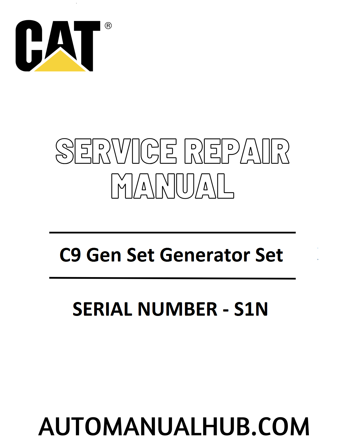 Cat Caterpillar C9 Gen Set Generator Set Service Repair Manual