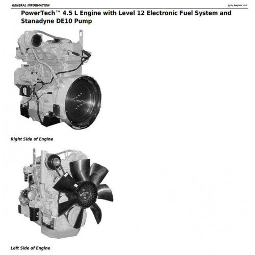 PDF of the John Deere POWERTECH 4.5L & 6.8L Diesel Engines Component Technical Service Repair Manual CTM331