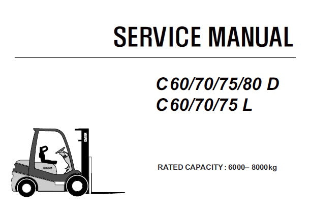 CLARK C 60/70/75/80 D , C 60/70/75 L FORKLIFT (P680) SERVICE REPAIR MANUAL PDF DOWNLOAD