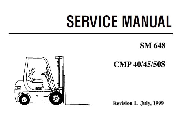 CLARK CMP 40, 45, 50S FORKLIFT SERVICE REPAIR MANUAL (SM5185 & SM648) PDF DOWNLOAD