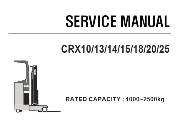 CLARK CRX10,13,14,15,18,20,25 FORKLIFT SERVICE REPAIR MANUAL (SM776) PDF DOWNLOAD