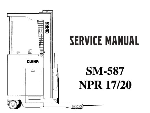 CLARK NPR 17, NPR 20 FORKLIFT SERVICE REPAIR WORKSHOP MANUAL PDF DOWNLOAD