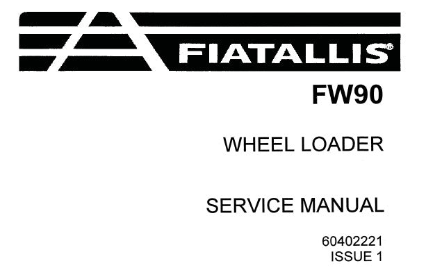 FIAT ALLIS FW90 WHEEL LOADER SERVICE REPAIR MANUAL PDF DOWNLOAD