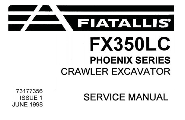 FIAT ALLIS FX350LC (PHOENIX SERIES) CRAWLER EXCAVATOR SERVICE REPAIR MANUAL PDF DOWNLOAD