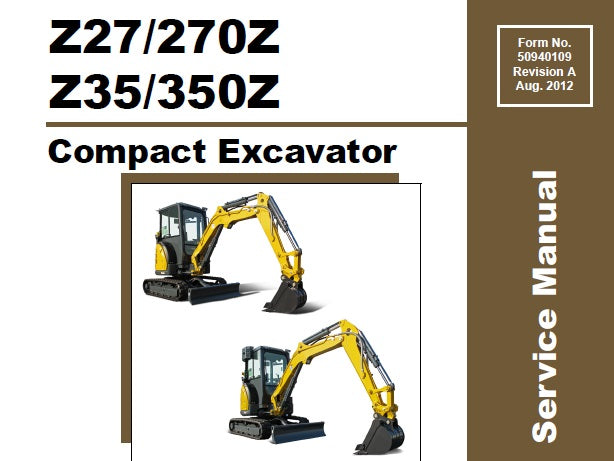 GEHL Z27-270Z,Z35-350Z COMPACT EXCAVATORS SERVICE REPAIR MANUAL PDF DOWNLOAD