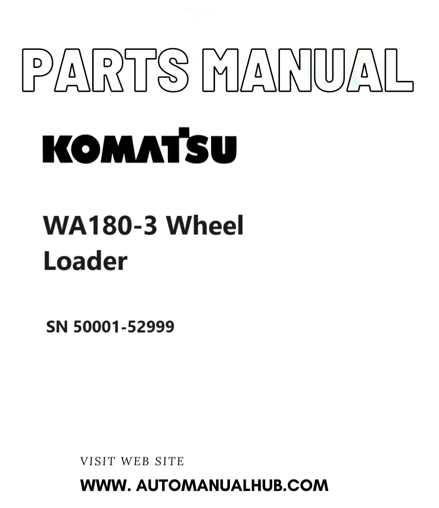 Komatsu WA180-3 Wheel Loader Parts Manual SN 50001-52999 PDF