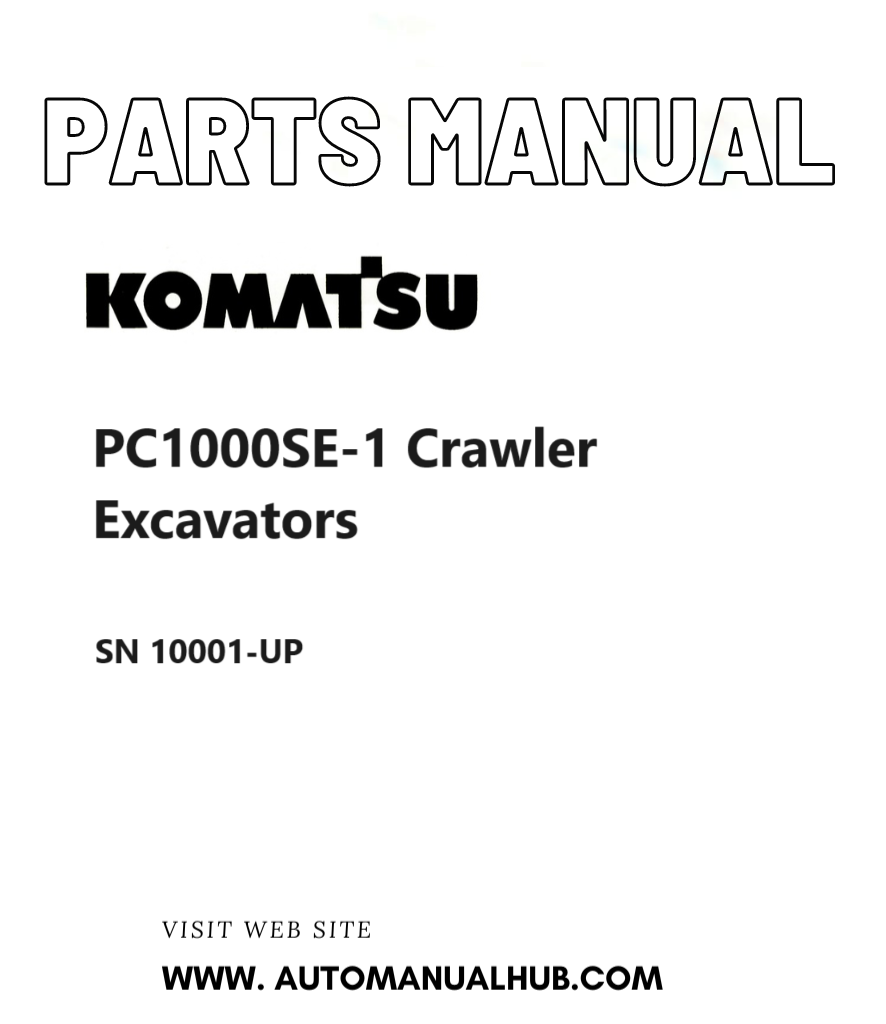Komatsu PC1000SE-1 Crawler Excavators Parts Manual SN 10001-UP PDF