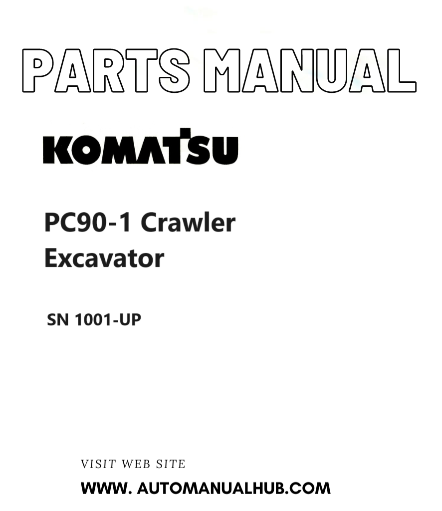 Komatsu PC90-1 Crawler Excavator Parts Manual SN 1001-UP PDF