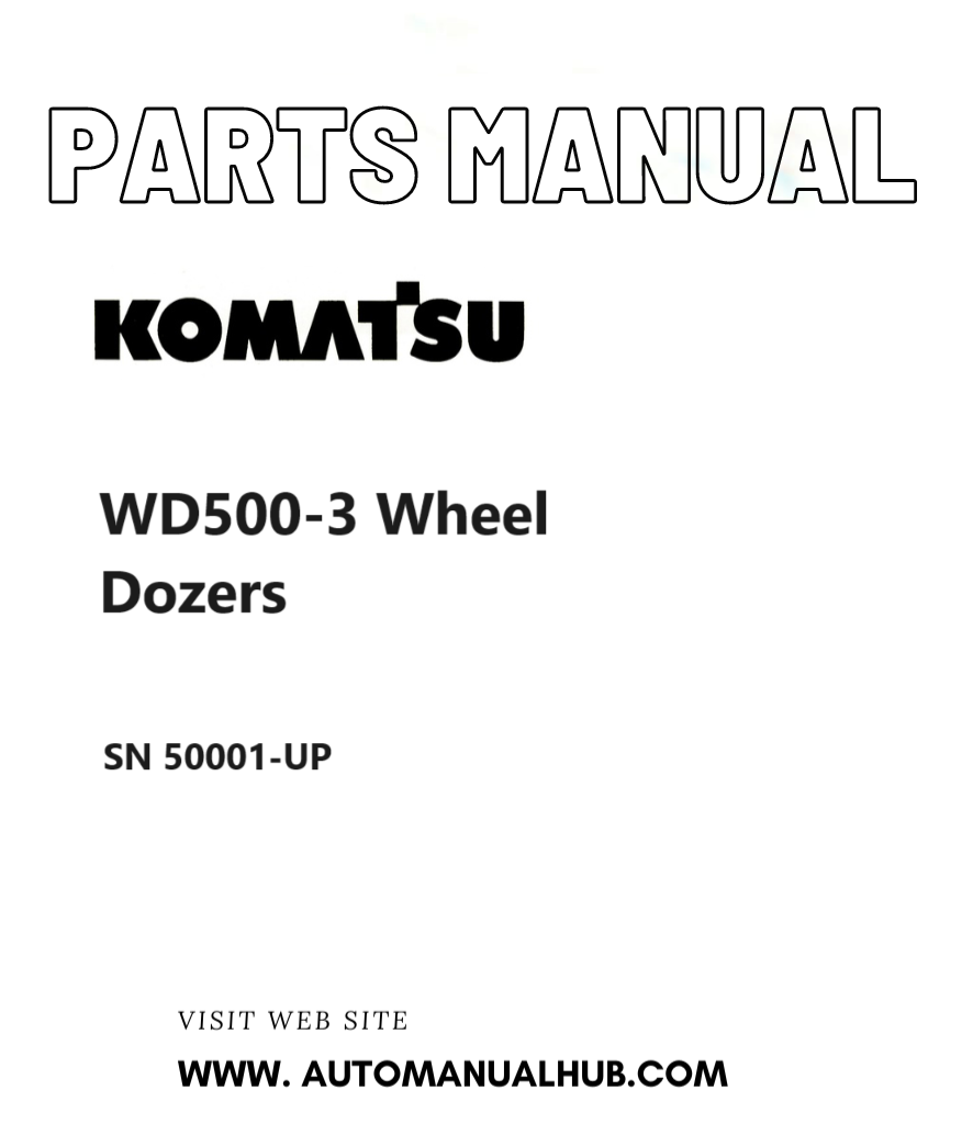 Komatsu WD500-3 Wheel Dozers Parts Manual SN 50001-UP PDF