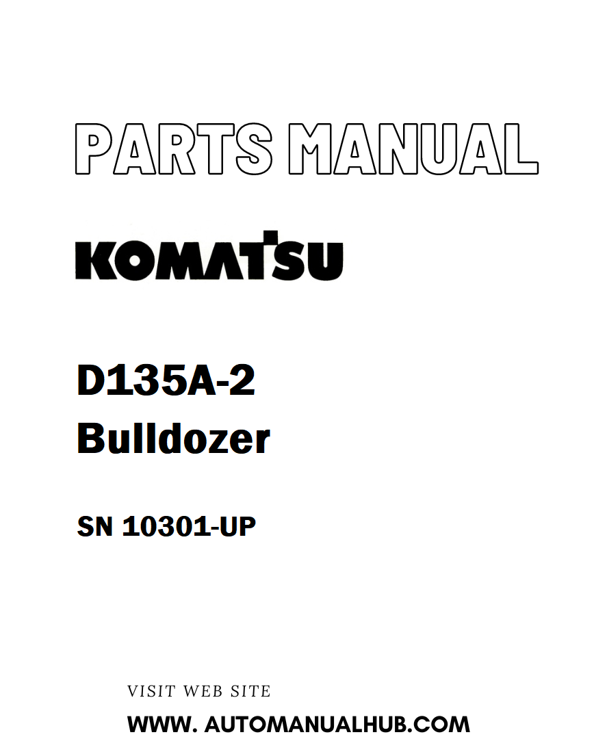Komatsu D135A-2 Bulldozer Parts Manual SN 10301-UP - PDF