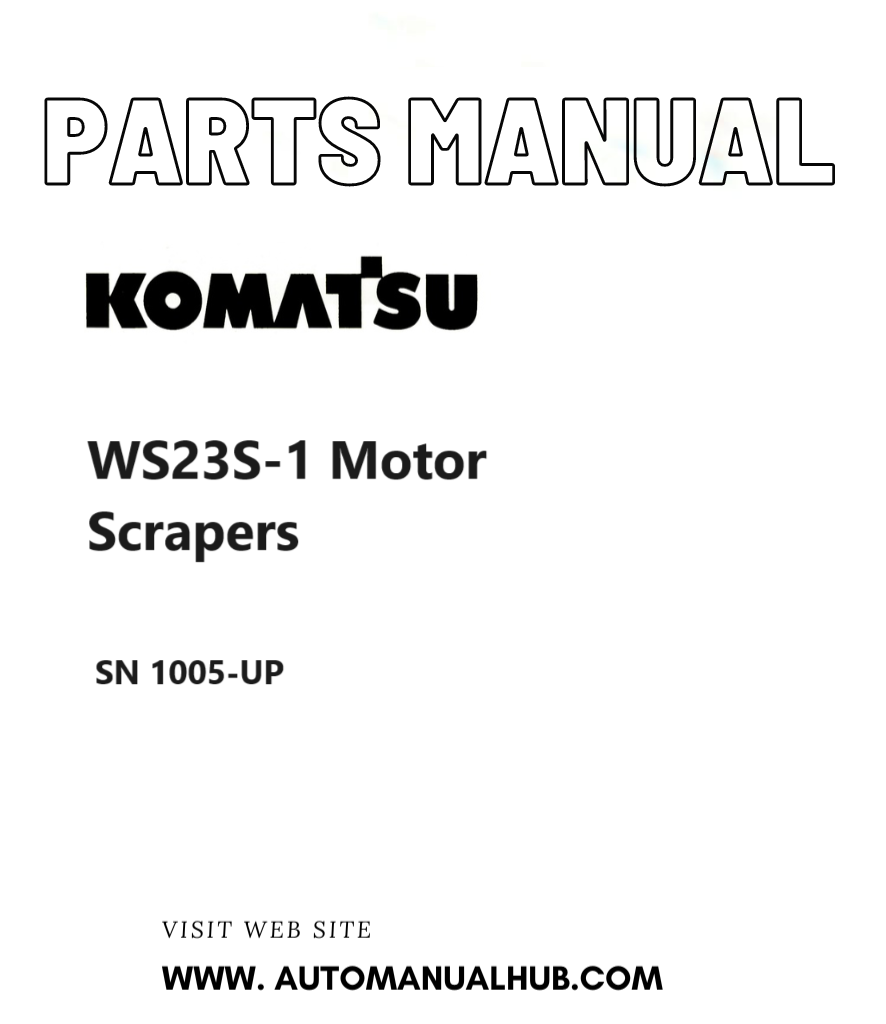Komatsu WS23S-1 Motor Scrapers Parts Manual SN 1005-UP PDF
