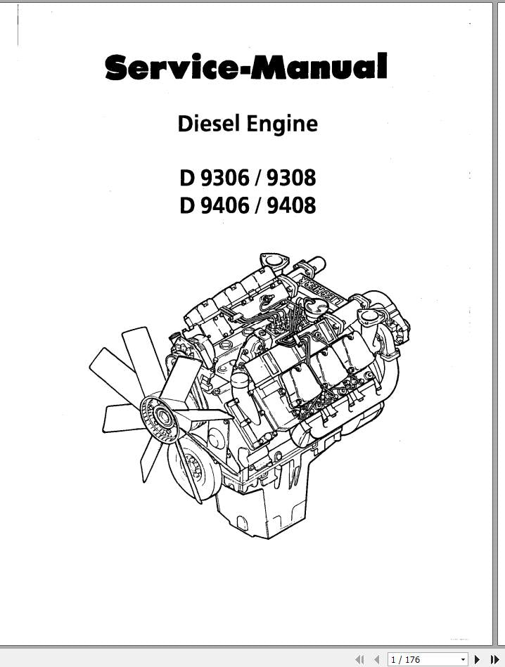 Cover page of the John Deere Diesel Engine Service Manual featuring the text and a diagram of a diesel engine.
