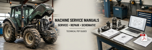Fendt tractor service, operator's and maintenance manuals PDF featuring realistic agricultural machinery and technical workshop documentation.