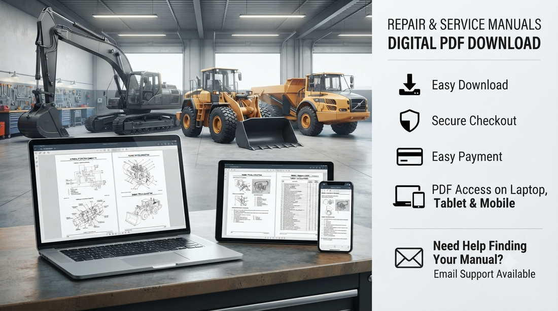 Volvo repair manual download with digital PDF service and workshop manuals for excavators, wheel loaders and construction equipment