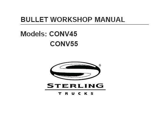 2009 STERLING BULLET TRUCK CONV45, CONV55 WORKSHOP SERVICE REPAIR MANUAL PDF DOWNLOAD