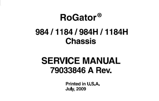 AGCO AG-CHEM 984 , 1184 , 984H , 1184H ROGATOR CHASSIS SERVICE REPAIR MANUAL PDF DOWNLOAD