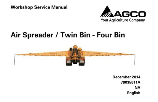 AGCO AG-CHEM AIR SPREADER, TWIN BIN – FOUR BIN SERVICE REPAIR MANUAL PDF DOWNLOAD