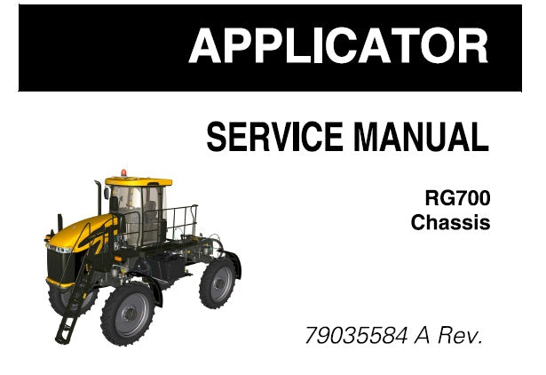 AGCO AG-CHEM RG700 APPLICATOR CHASSIS SERVICE REPAIR MANUAL PDF DOWNLOAD