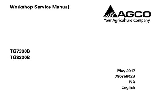 AGCO AG-CHEM TG7300B , TG8300B TERRAGATOR CHASSIS SERVICE REPAIR MANUAL PDF DOWNLOAD