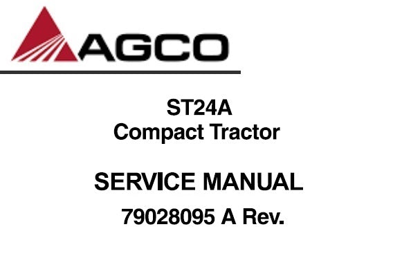 AGCO ST24A TRACTOR SERVICE REPAIR MANUAL PDF DOWNLOAD