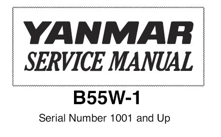 B55W-1 YANMAR WHEEL EXCAVATOR SERVICE REPAIR MANUAL 