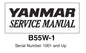 B55W-1 YANMAR WHEEL EXCAVATOR SERVICE REPAIR MANUAL