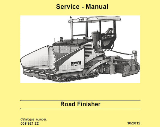 BOMAG BF 600 C, HSE, HCE ROAD FINISHER SERVICE MANUAL PDF DOWNLOAD