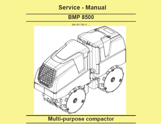 BOMAG BMP 8500 MULTI-PURPOSE COMPACTOR SERVICE MANUAL PDF DOWNLOAD