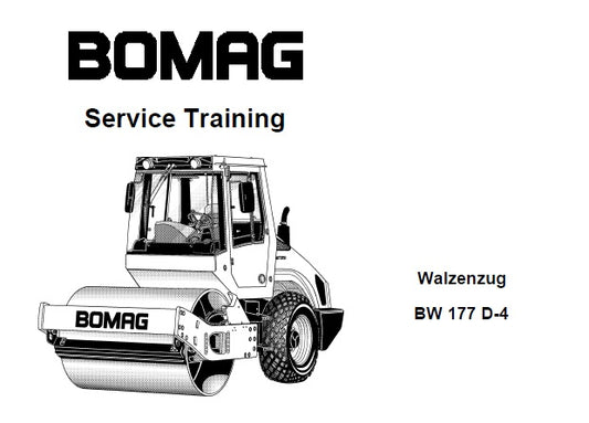 BOMAG BW 177 D-4 SINGLE DRUM ROLLER SERVICE TRAINING MANUAL PDF DOWNLOAD