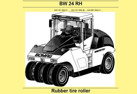 BOMAG BW 24 RH RUBBER TIRE ROLLER SERVICE REPAIR MANUAL PDF DOWNLOAD