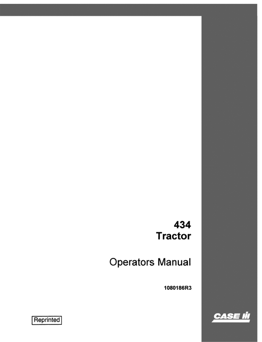 Case IH 434 Tractor Operator’s Manual 1080186R3 PDF