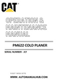 PM622 Caterpillar Cold Planer Operation & Maintenance Manual Serial Number - JCF PDF Download
