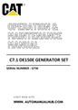 C7.1 DE150E Caterpillar Generator Set Operation & Maintenance Manual Serial Number - GTW PDF Download