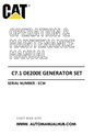 C7.1 DE200E Caterpillar Generator Set Operation & Maintenance Manual Serial Number - ECW PDF Download