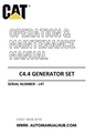 C4.4 Caterpillar Generator Set Operation & Maintenance Manual Serial Number - L4T PDF Download