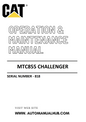 MTC855 Caterpillar Challenger Operation & Maintenance Manual Serial Number - 818 PDF Download