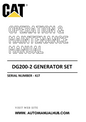 DG200-2 Caterpillar Generator Set Operation & Maintenance Manual Serial Number - KJ7 PDF Download