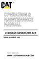 DE600SGC Caterpillar Generator Set Operation & Maintenance Manual Serial Number - 4B9 PDF Download