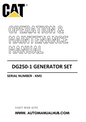 DG250-1 Caterpillar Generator Set Operation & Maintenance Manual Serial Number - KM5 PDF Download
