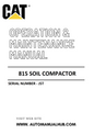 815 Caterpillar Soil Compactor Operation & Maintenance Manual Serial Number - J5T PDF Download