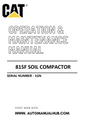 815F Caterpillar Soil Compactor Operation & Maintenance Manual Serial Number - 1GN PDF Download