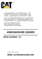 436B Caterpillar Backhoe Loader Operation & Maintenance Manual Serial Number - 7FL PDF Download