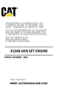 3126B Caterpillar Gen Set Engine Operation & Maintenance Manual Serial Number - BDZ PDF Download