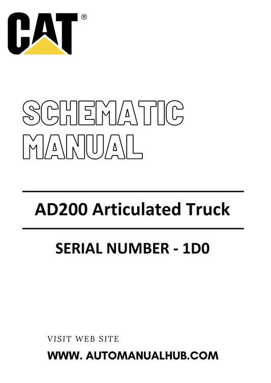 Cat Caterpillar AD200 Articulated Truck Schematic Diagram Manual