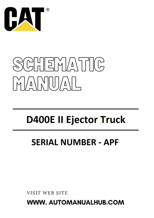 Cat Caterpillar D400E II Ejector Truck Schematic Diagram Manual 