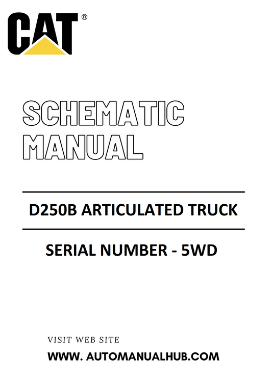 Cat Caterpillar D250B Articulated Truck Schematic Diagram Manual